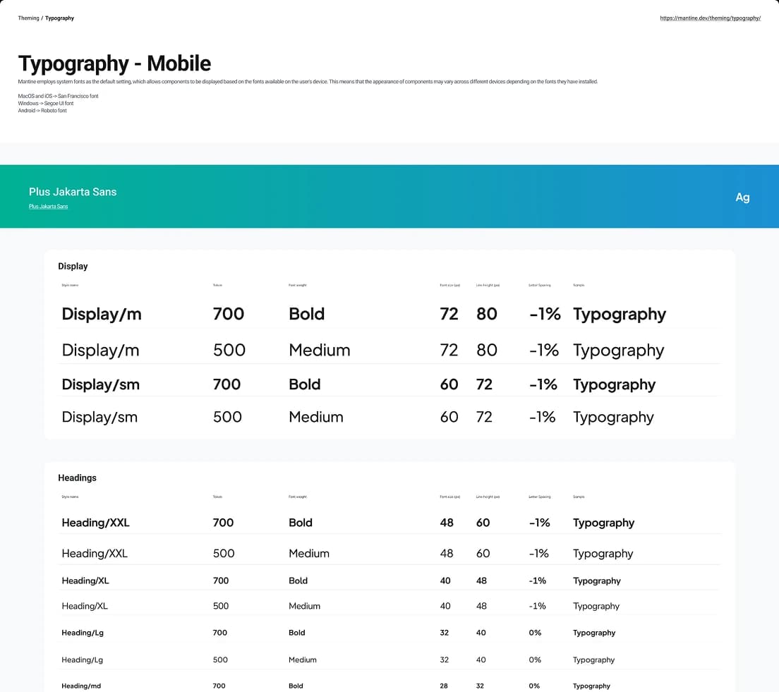 Design Systems for Mobile